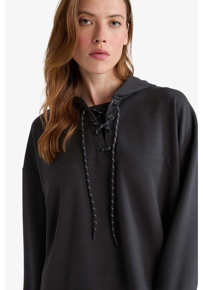 Defacto Modal Bağlama Detaylı Sweatshirt-fall İn Love Loungewear G0002ax25wnar210 Antrasit