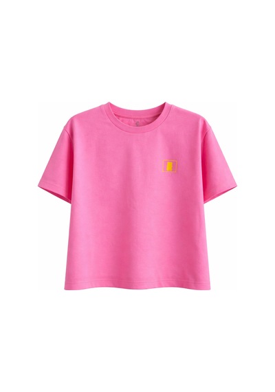 Haribo Lisanslı Geometrik Şortlu Kız Çocuk T-shirt Şort Takım Pembe