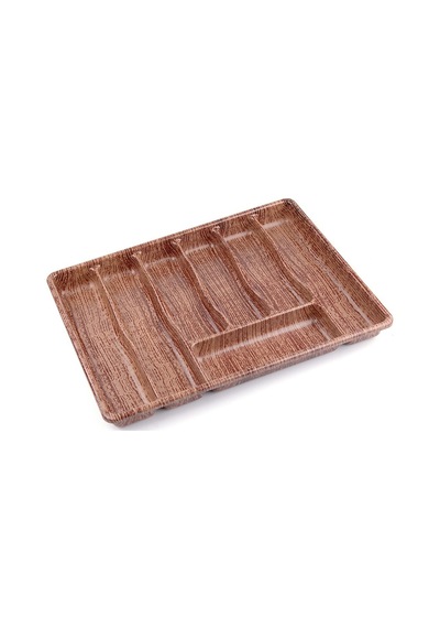 Baroness Brns-10890 Çekmece İçi Kaşıklık 50x37cm 7 Bölmeli Büyük Ahşap Renk Diğer