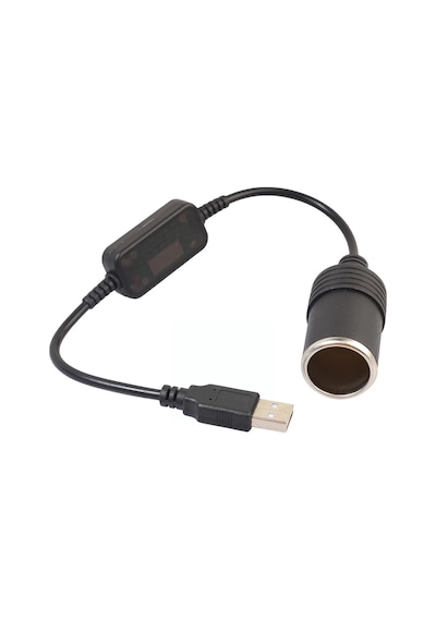 Powermaster Pm-5726 Usb 2.0 Siyah 5 Volt 2 Amper To 12 Volt 800mah Araç Çakmaklığına Çevirici