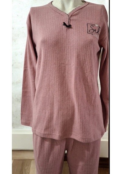 Rüyam Pamuklu Kadın Pijama Takımı Yeşil Gülkurusu Rüyam Pamuklu Kadın Pijama Takımı Yeşil Gülkurusu