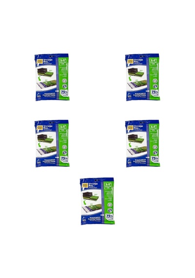 Tr Magic Saver Bag Vakumlu Giyisi Yastık Yorgan Saklama Torbası Poşeti Hurç -mega -100x130 Cm. -5 Adet