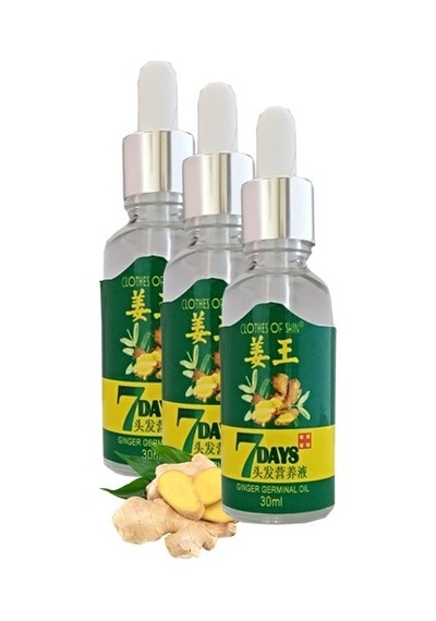 7days 30ml Gingergerminalessentialoil Hair Growth Loss Treatment Serum Unisex 3 Adet Saç Bakım Yağı