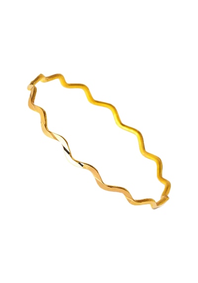 Aurex 10 Gram 68mm 22 Ayar Zikzak Ajda Bilezik 10 Gr Yatırımlık Altın Bilezik