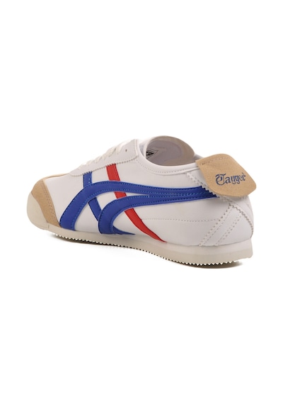 Beyaz Mavi Bağcıklı Unisex Spor Ayakkabı E-2013 G Beyaz-mavi-kırmızı Beyaz