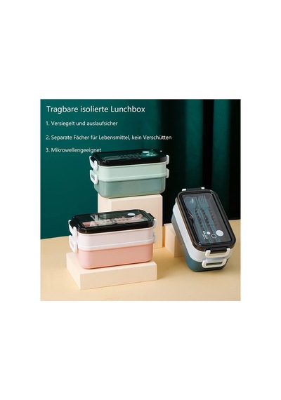 Paslanmaz Çelik Yemek Tası Isı Yalıtımlı 3 Katlı Yemek Termosu Ofis Kamp Lunchbox Pembe - 858263192 Pembe