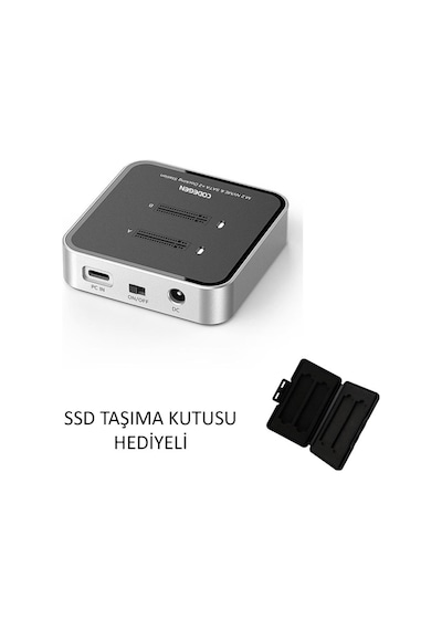 Codegen Çift M.2 Nvme Ssd Disk Yuvalı Usb 3.1 Type-c Dock İstasyonu Cdg-doc-212