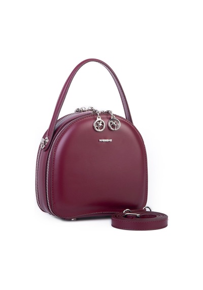 Nas Bag Mini Kadın El Ve Çapraz Çanta 17x17 Cm Bordo Bordo