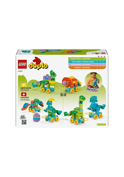 Duplo Kasabası 3 Ü 1 Arada Tekerlekli Dinozorlar 10451