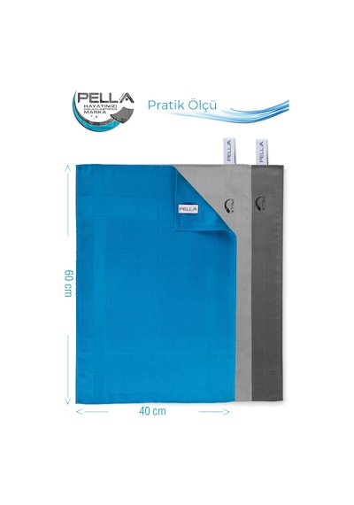 Pell By Erwa Active Çamaşır Suyu ile Kullanılabilen Tek Mikrofiber Bez 3'lü 40 x 60 CM