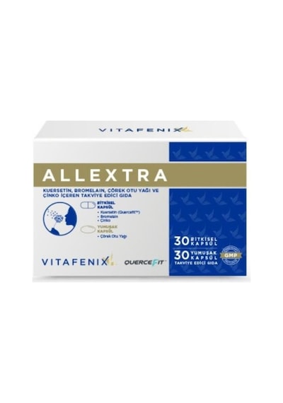 Vitafenix Allextra Kuersetin, Bromelain, Çörek Otu Yağı Ve Çinko Takviyesi 60 Kapsül - Skt:09/2027
