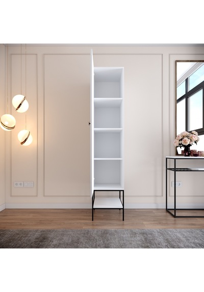 Pasific Home Martin 1 Kapaklı Gardırop Elbise Dolabı Parlak Beyaz
