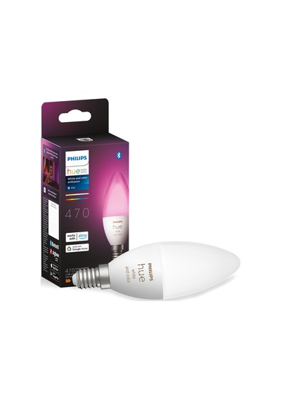 Philips Hue 5.3w Renkli Akıllı B39 E14 Led Ampul, Bluetooth Özell Beyaz