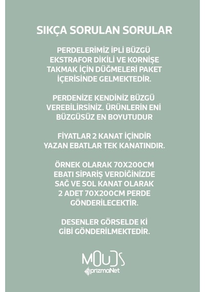 Yeşil Çiçek Desenli Süet Oturma Odası Salon Fon Perde Baskılı Ekstrafor Büzgü 2 Kanat Prd-1037 Çok Renkli