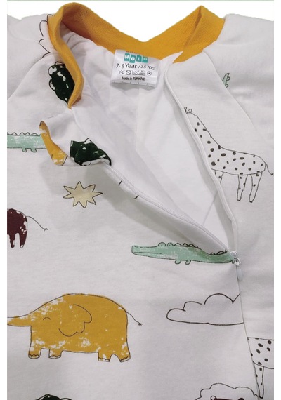 Babyhola 2.5 Tog Yorgan Gerektirmeyen Kalın Elyaf Dolgulu Çocuk Uyku Tulumu Pamuk Astarlı Unisex 6020 Hardal
