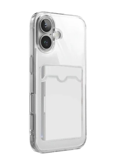 Apple Uyumlu iPhone 17 Kılıf Kartlıklı Kamera Çıkıntılı Şeffaf Darbe Korumalı A Kalite Kapak