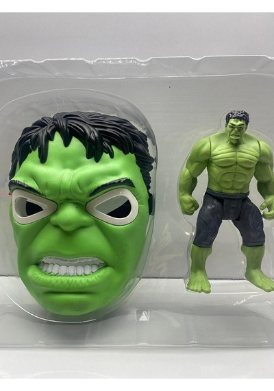 Hulk Figür Ve Maske Seti Yeni Model Hulk Oyuncak Figür Işıklı