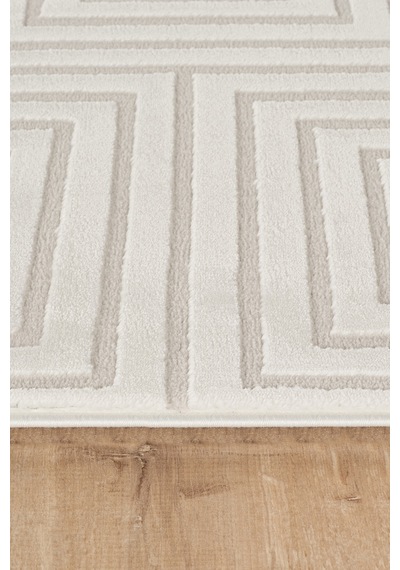 Mariesse Home Jasmine Serisi Bambu Dokulu Modern Sık Dokuma Koridor Kesme Yolluk Dokuma Makine Halısı E504 Gri