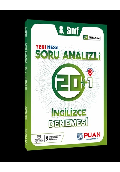 Puan - 8 Sınıf 20+1 Ingılızce Deneme Sınavı
