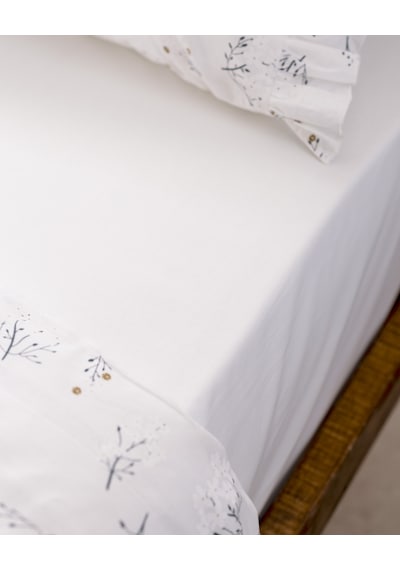 Madame Coco Jules Çift Kişilik %100 Pamuk Fırfırlı Nevresim Takımı - Beyaz 8684427122624 Beyaz
