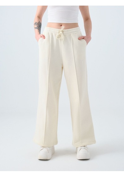 LOFT Straight Fit Kadın Eşofman Altı Ekru
