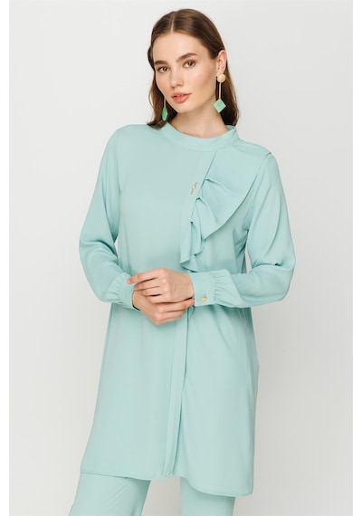 Esswaap Volan Detaylı Pantolon Tunik Takım Mint-mint Mint Yeşili