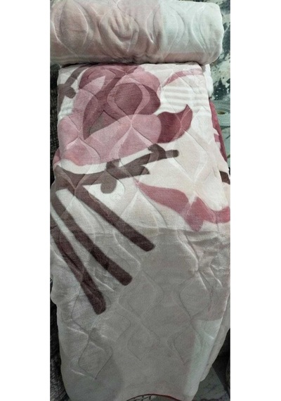 Kalın Peluş Çift Kişilik Battaniye 4kg Pembe