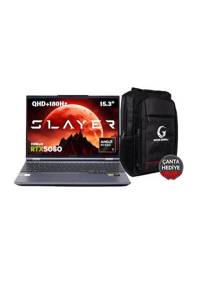 Game Garaj Slayer R7T2-5060-C1 Ryzen 7 255 16 GB 500 GB SSD RTX5060 15.3" Free Dos Dizüstü Bilgisayar
