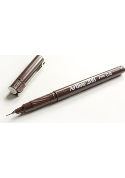 Artline Fineliner 0.4 Mm Koyu Kahverengi Ek-200N 12 Adet