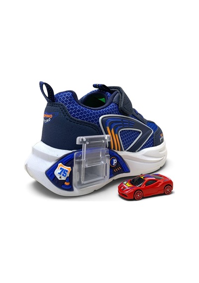 Pepino 2440 Erkek Çocuk Car Garage Sneaker Saks Mavi