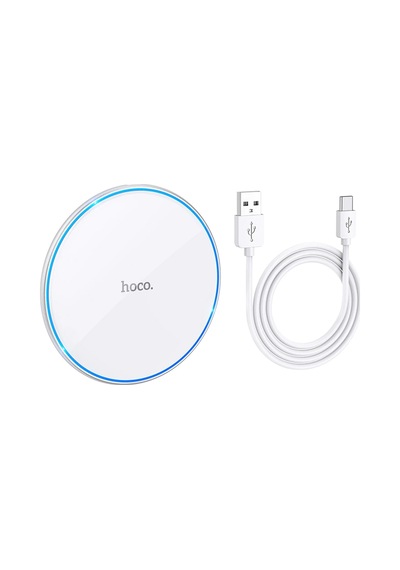 Hoco. Cw6 Pro Easy 15w 1m Kablosuz Magsafe Şarj Cihazı - Beyaz
