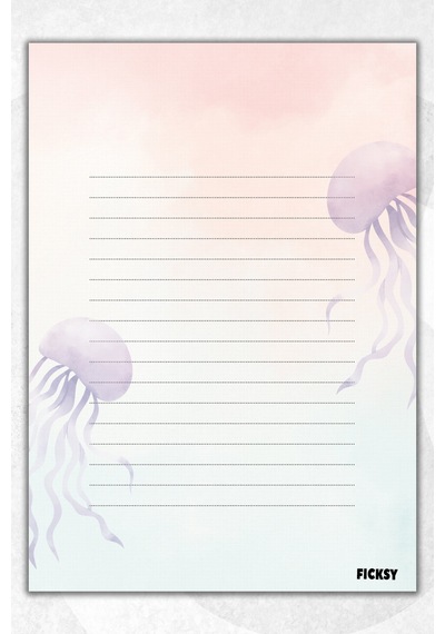 A5 Deniz Anası Bloknot Çizgili Defter - 50 Yaprak - Memopad - Notepad - Not Defteri - Not Kağıdı Çok Renkli Çok Renkli A5 Deniz Anası Bloknot Çizgili Defter - 50 Yaprak - Memopad - Notepad - Not Defteri - Not Kağıdı Çok Renkli Çok Renkli