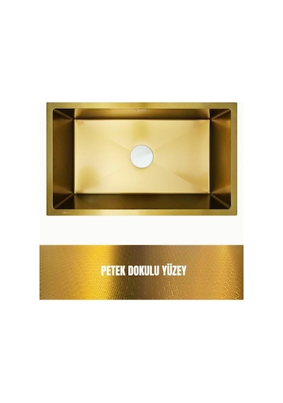 Gl General Saga 70 Gold Petek Dokulu Paslanmaz Çelik Eviye