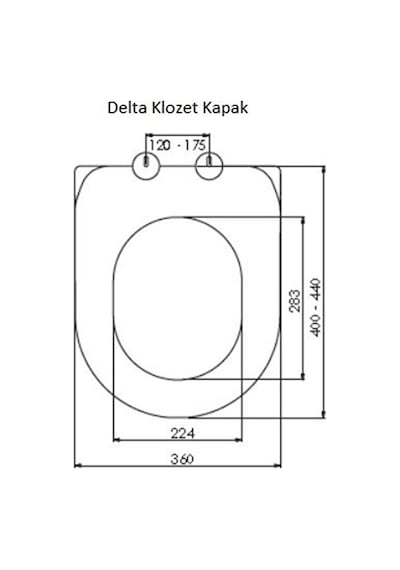Serel Delta Yavaş Kapanan Tak-Çıkar Klozet Kapağı Beyaz