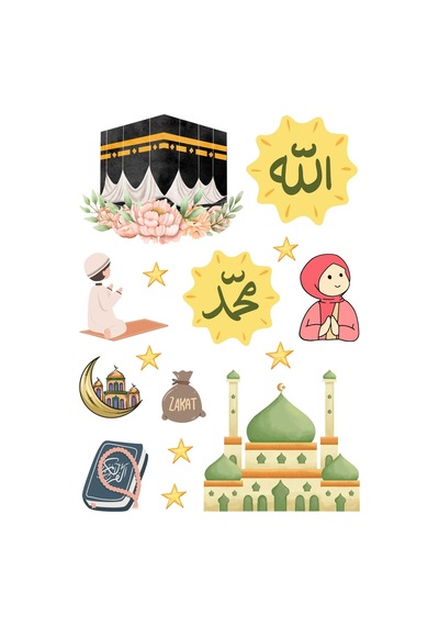 Stickerlı Set Merve Gülcemal - Allahı Neden Göremiyorum, Kalbimin Süsü Oruç- Keloğlan Oruç Peşinde