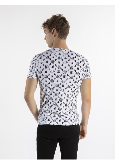 Philipp Plein Erkek T-shirt PP538P Beyaz