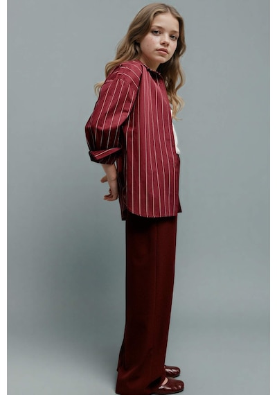 Defacto Kız Çocuk Wide Leg Geniş Paça Pantolon G9114a826spbr210 Bordo-br210