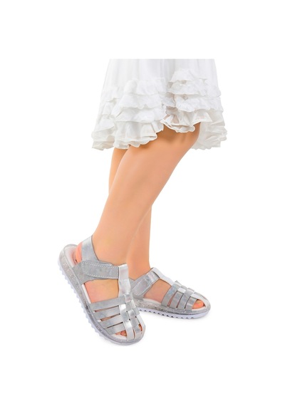Kiko Kids Kız Çocuk Sandalet Arz 2348 Gümüş