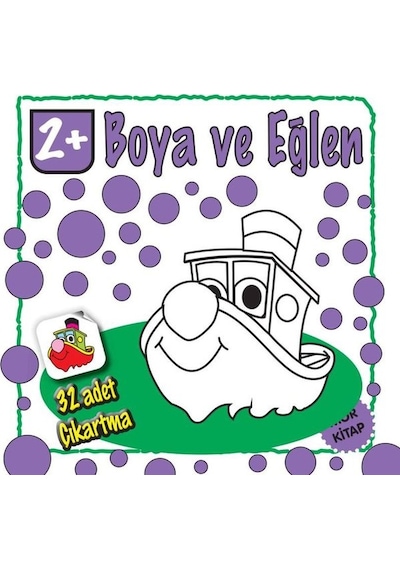 Boya ve Eğlen - Mor Kitap - 32 Adet Çıkartma- Parıltı Yayınları