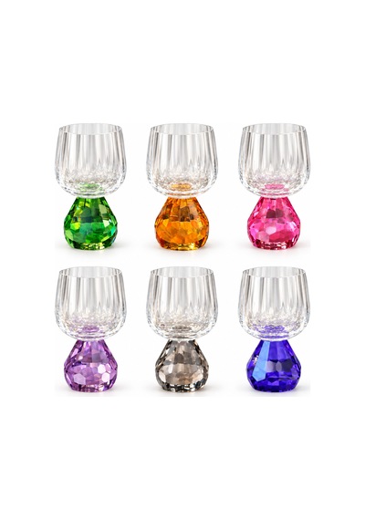 Toygar Renkli Kristal Ayaklı Kahve Yanı Su Bardağı 150 Cc 6'lı Set Çok Renkli