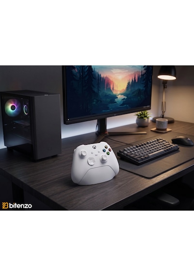 Xbox Uyumlu Tekli Oyun Kolu Standı, Minimalist Gamepad Tutucu - Beyaz