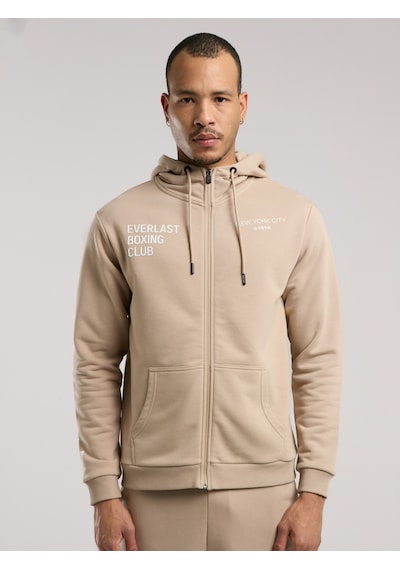 Everlast Boxing Club Regular Kum Erkek Full Zip Kapüşonlu Sweatshirt Kum