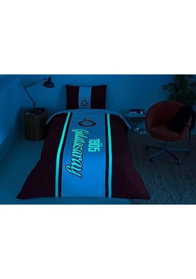 1905 Glow Standart Pamuk Nevresim Takımı, Kırmızı, Tek Kişilik 0