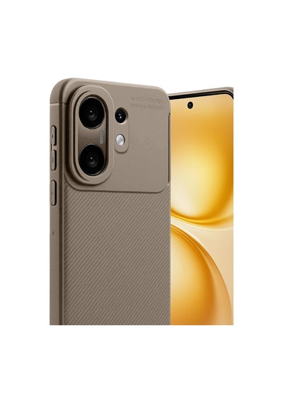 Newface - 224 - Vivo X200 Fe Auto Focus Karbon - Spt-gld - Kapak -kahverengi