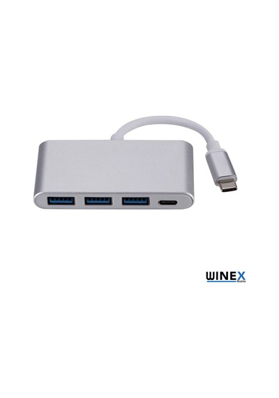 Winex 4In1 65W Type-C Usb Çoğaltıcı Adaptör Hub 3Xusb 1 Pd Giriş