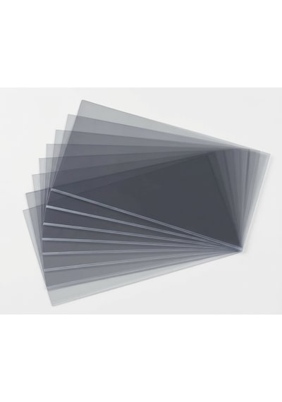 10 Adet L Tipi Asidi Alınmış Şeffaf Pvc Kağıt Para Föyü 180 X 95 Mm.