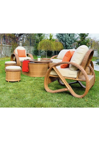 Monalin Home Garden Helix 5 Kişilik Ekstra Lüks Rattan El Örgüsü Bahçe & Balkon & Teras Oturma Grubu Minderli & Camlı Oturma Grubu Krem Monalin Home Garden Helix 5 Kişilik Ekstra Lüks Rattan El Örgüsü Bahçe & Balkon & Teras Oturma Grubu Minderli & Camlı Oturma Grubu Krem