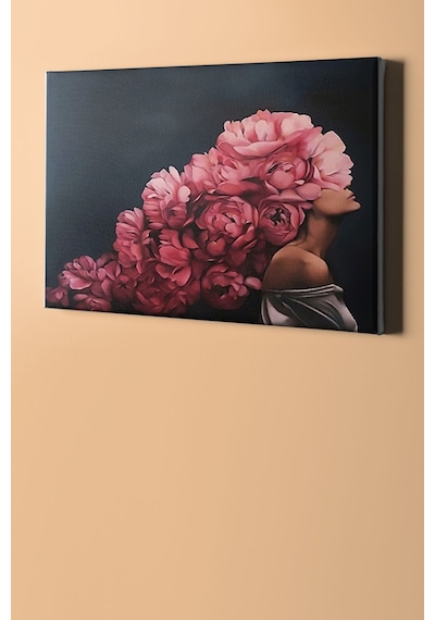 Webstyle Çiçek Kadın 14 Sayılarla Boyama Seti Kasnaklı 40x50 Cm