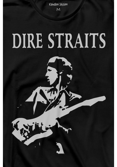Dire Straits David Mark Knopfler Rock Musicguitar Uzun Kollu Tişört Baskılı T-shirt 001