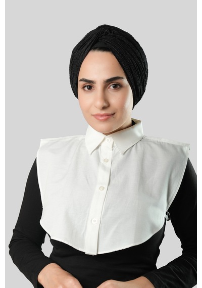Hürrem Bone Krem Gömlek Yakalı Boyunluk Terikoton Düz 1015 40 Krem